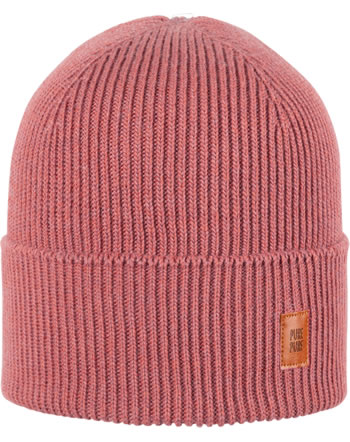 Pure Pure by Bauer Knitted hat wool/silk dusty pink 0711092-141 GOTS