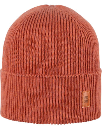 Pure Pure by Bauer Knitted hat wool/silk tomato 0711092-153 GOTS