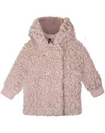 Pure Pure by Bauer Teddy-Jacke mit Knopf-Verschluss aus Schurwolle & Baumwolle - Kaschmir