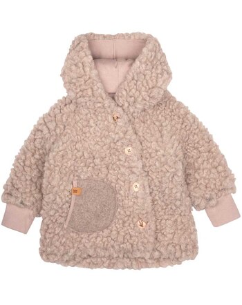 Pure Pure by Bauer Teddyplüsch-Jacke aus Schurwolle - Kaschmir
