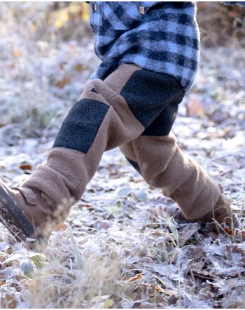 Pure Pure by Bauer Träger-Walkhose aus Bio-Schur- & Bio-Baumwolle - Haselnuss