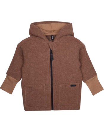 Pure Pure by Bauer Walk-Jacke aus Schurwolle & Baumwolle - Haselnuss