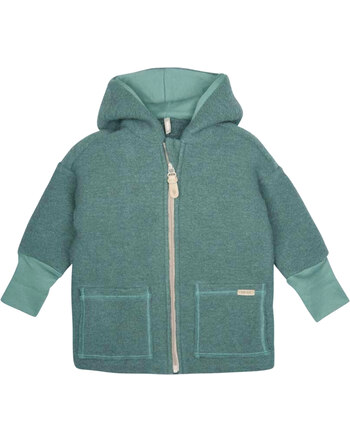 Pure Pure by Bauer Walk-Jacke aus Schurwolle & Baumwolle - Salbei