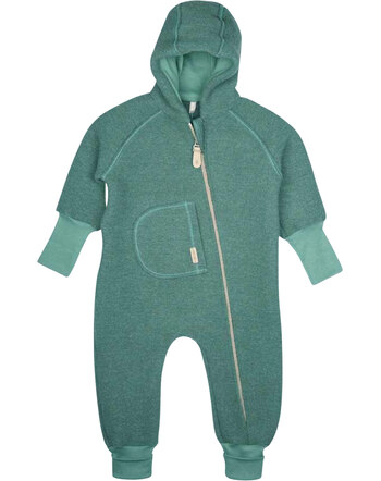 Pure Pure by Bauer Walk-Overall mit Kapuze aus Schurwolle & Baumwolle - Salbei