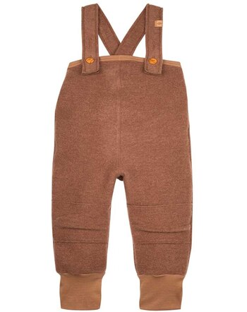 Pure Pure by Bauer Träger-Walkhose aus Bio-Schurwolle und Bio-Baumwolle - Haselnuss 🤎🌿