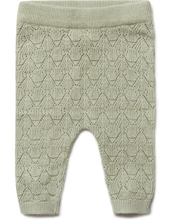 Puri Organic Ajourstrick-Bundhose aus Bio-Baumwolle/Seide - Pistazie