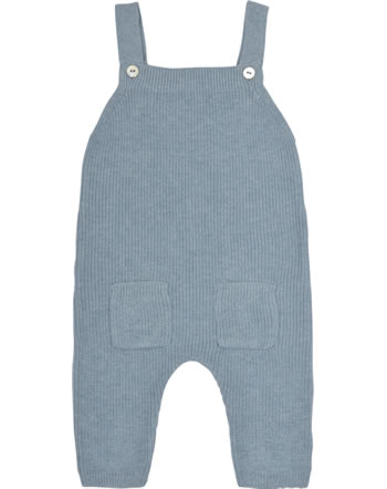 Puri Organic Baby dungarees made of pearl knit dusty blue SI66 GOTS
