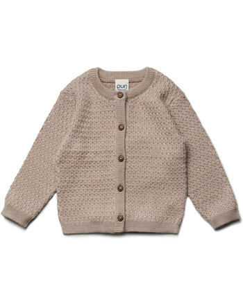 Puri Organic Baby-Strickjacke aus 100 % Merinowolle - Sandmelange