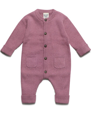 Puri Organic Baby-Strickoverall aus Bio-Baumwolle/Schurwolle - Granatapfel 💗🌿
