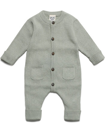 Puri Organic Baby-Strickoverall aus Bio-Baumwolle/Schurwolle - Thymian 💚🌿