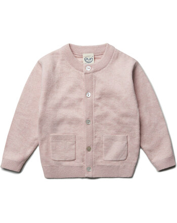Puri Organic Cardigan im Doppelstrick aus Bio-Baumwolle/Seide - Rose