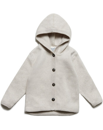Puri Organic Hoodie mit Kapuze aus Bio-Baumwolle/Schurwolle - Oyster Grey