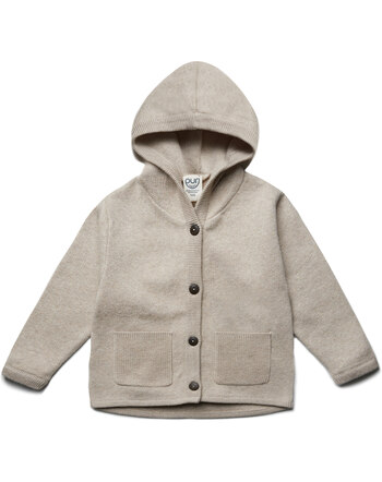 Puri Organic Hoodie mit Taschen aus Bio-Baumwolle/Schurwolle - Oyster Grey