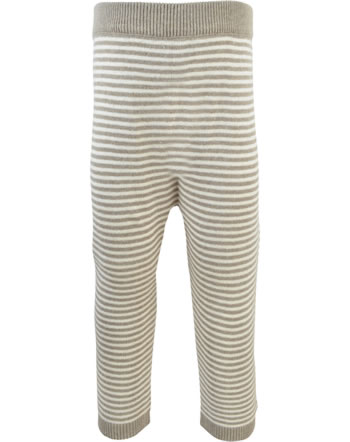 Puri Organic pantalon en maille rayé taupe/natur SI24 GOTS