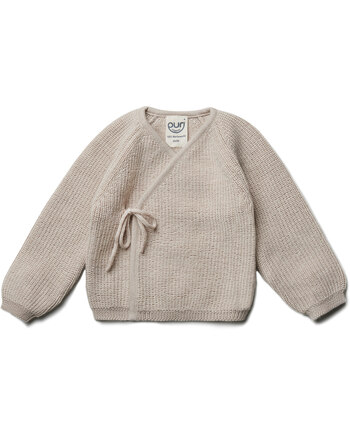 Puri Organic Kimono/Wickeljacke aus 100 % Merinowolle - Naturmelange