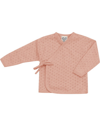 Puri Organic Kimono/Wickeljacke aus Baumwolle und Seide - Dusty Coral