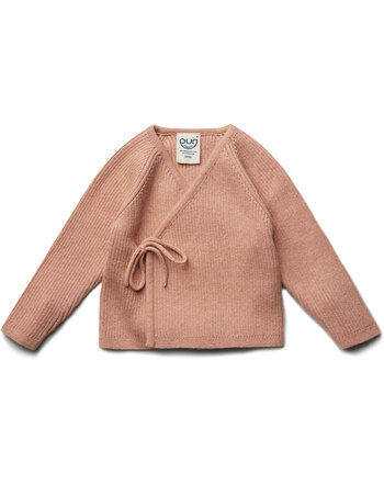 Puri Organic Kimono/Wickeljacke aus Bio-Baumwolle/Schurwolle - Ziegel