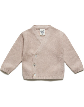 Puri Organic Krausstrick-Wickeljacke/Kimono aus Bio-Baumwolle/Seide - Cameo Rose