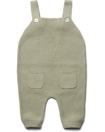 Puri Organic Latzhose in Krausstrick aus Bio-Baumwolle/Seide - Pistazie