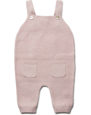 Puri Organic Latzhose in Krausstrick aus Bio-Baumwolle/Seide - Rose