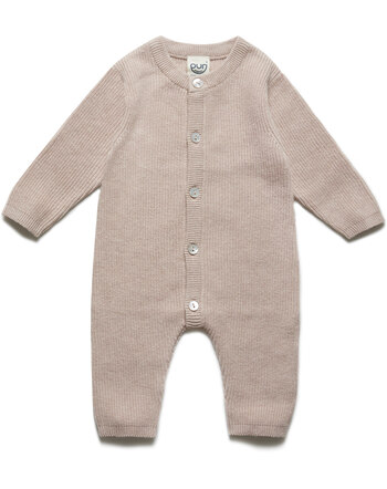 Puri Organic Perlfangstrick-Overall aus Bio-Baumwolle/Seide - Cameo Rose