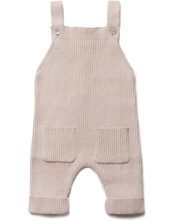 Puri Organic Rippenstrick-Latzhose aus Bio-Baumwolle/Seide - Cameo Rose