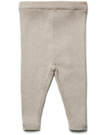 Puri Organic Rippenstrick-Leggings aus Bio-Baumwolle/Schurwolle - Oyster Grey 