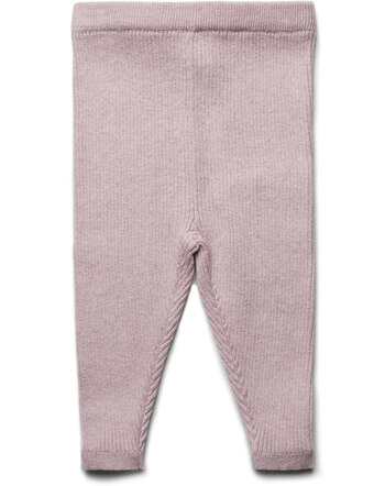 Puri Organic Rippenstrick-Leggings aus Bio-Baumwolle/Schurwolle - Rosa
