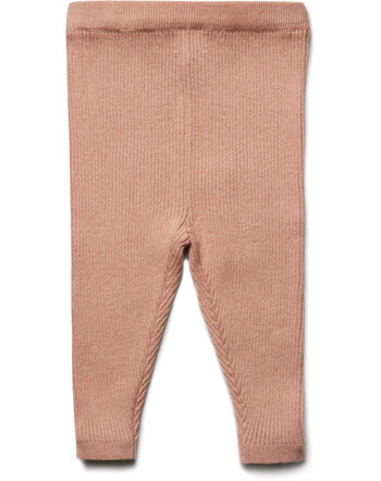 Puri Organic Rippenstrick-Leggings aus Bio-Baumwolle/Schurwolle - Ziegel