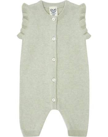 Puri Organic Strampler mit Rüschen tea green SI13 GOTS