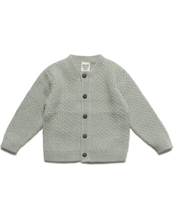 Puri Organic Strick-Cardigan aus Bio-Baumwolle/Schurwolle - Thymian 💚🌿