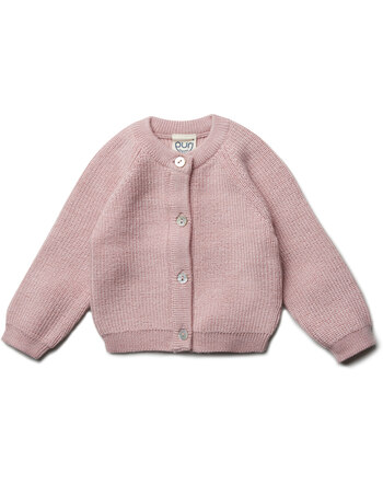 Puri Organic Strick-Cardigan aus Merinowolle/Seide - Blush