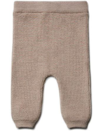 Puri Organic Strickhose aus 100 % Merinowolle - Sandmelange