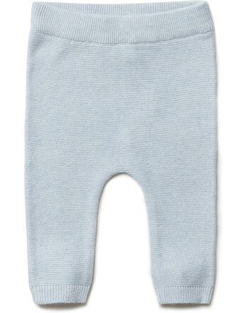 Puri Organic Strickhose aus Bio-Baumwolle/Seide - Hellblau