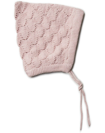 Puri Organic Strickmütze im Retro-Design aus Bio-Baumwolle/Seide - Rose