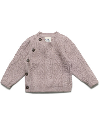 Puri Organic Baby-Strickpullover/Kimono im Aranstrick aus Bio-Baumwolle/Schurwolle - Peanut 💗🌿