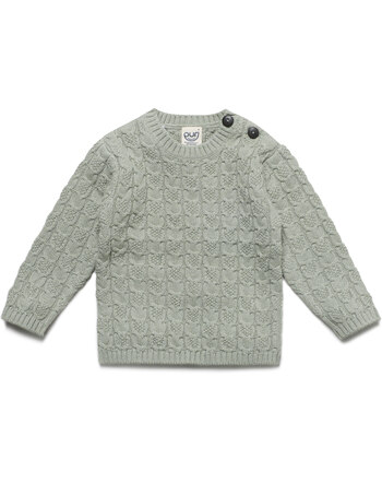 Puri Organic Strickpullover aus Bio-Baumwolle/Schurwolle - Thymian 💚🌿