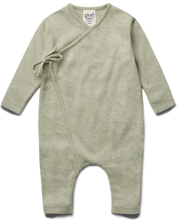 Puri Organic Wickel-Overall aus Bio-Baumwolle/Seide - Pistazie