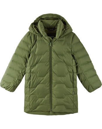 Reima Down coat with hood quilted structure LOIMAA khaki green