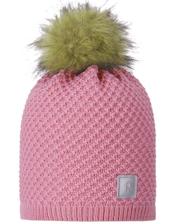 Reima Children's wool hat fur bobble TALVIO cold pink