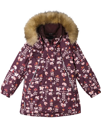 Reima Winter jacket Hood with faux fur MUHVI deep purple