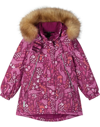 Reima Winter jacket Hood with faux fur MUHVI jam red 521642-3957
