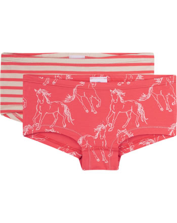 Sanetta Set of 2 girls' briefs underpants Cutbrief cayenne 347316-3667 GOTS
