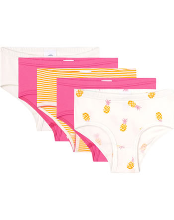 Sanetta Set of 5 girls' hipslip pineapple pink/white/orange