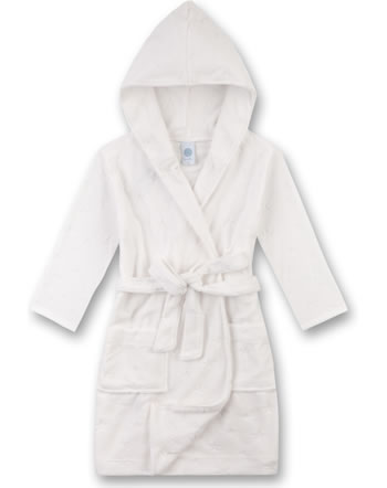 Sanetta Bademantel/Morningcoat STERNE Velours Frottee off white