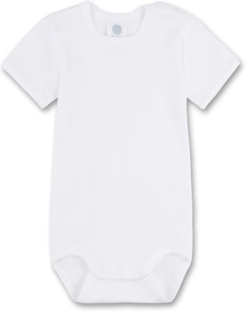 Sanetta Baby body with print short sleeve white