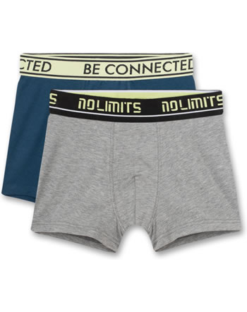 Sanetta Doppelpack Set Boxershort Unterhose elite grey mel. 346737-1914