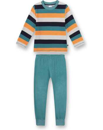Sanetta Jungen Pyjama/Schlafanzug Frottee lang BASIC nordic blue 232846-5962