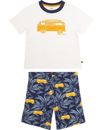 Sanetta Jungen Pyjama/Schlafanzug kurz BULLI blau/gelb