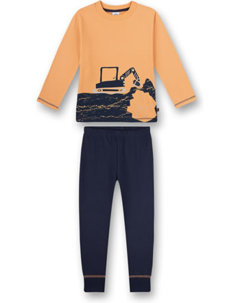 Sanetta Jungen Pyjama/Schlafanzug lang BAGGER gold earth 232845-22055